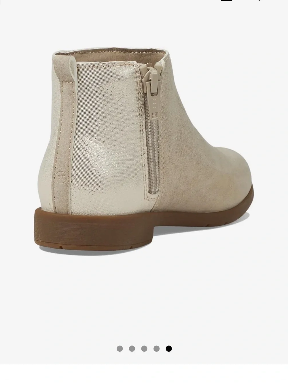 NWT Girls 1 Wide  Taupe boots Stride Rite